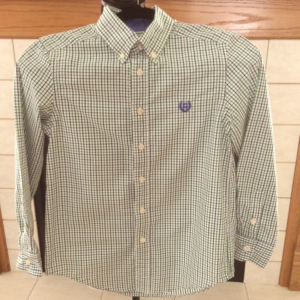 Chaps Boys Long Sleeve Shirt, Sz M (10/12)